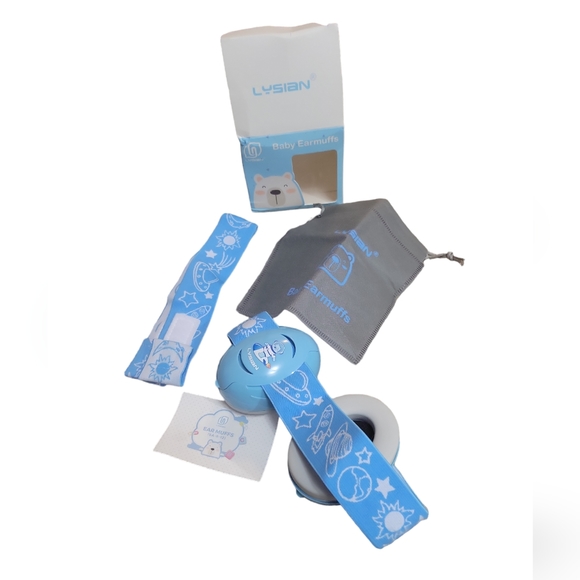 Baby Ear Muffs Noise Blocking for Infants W/ Elastic Headband Hearing Protection - Picture 1 of 7